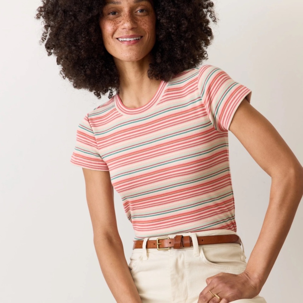 Marine Layer Lexi Rib Sun-In Crew Tee